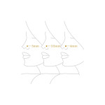 ذهب عيار 18 قيراط | دبوس أنف مرصع بحبيبات تشيكوسلوفاكيا | بسمك 4.8 ملم