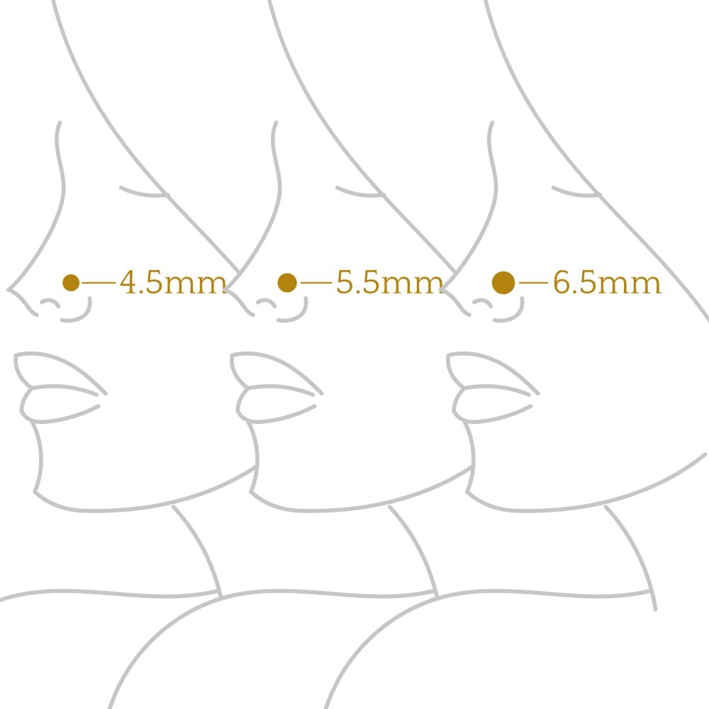 18 Ayar Altın | CZ Burun İğnesi Saplaması | 5mm Çap 18 Ayar Altın | CZ Burun İğnesi Saplaması | 5mm Çap