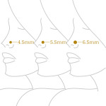 18 Ayar Altın | CZ Burun İğnesi Saplaması | 5mm Çap 18 Ayar Altın | CZ Burun İğnesi Saplaması | 5mm Çap