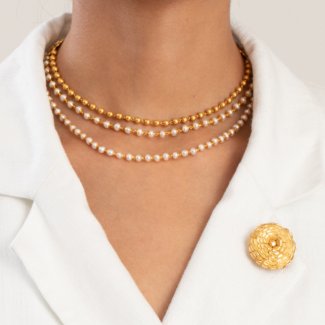 22ct Gold Pearl Chain for Ladies | 19 Inches | 3.1mm 22ct Gold Pearl Chain for Ladies | 19 Inches | 3.1mm