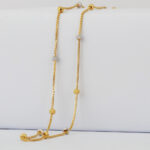 Bayanlar için 22 Ayar Altın Boncuk Zincir | 16 İnç | Rodyum Kaplama Bayanlar için 22 Ayar Altın Boncuk Zincir | 16 İnç | Rodyum Kaplama