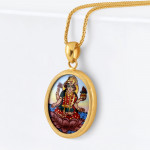 22 Ayar Altın Kalp Şeklinde Lakshmi Kolye 22 Ayar Altın Kalp Şeklinde Lakshmi Kolye