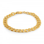 22 Ayar Sarı Altın Erkek Bileklik | 8,5 İnç 22 Ayar Sarı Altın Erkek Bileklik | 8,5 İnç