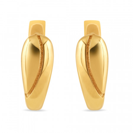 22ct Gold Plain Oval Hoop Earring | 11.5 mm 22ct Gold Plain Oval Hoop Earring | 11.5 mm