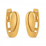 22ct Gold Einfacher Ovaler Ohrring | 11,5 mm