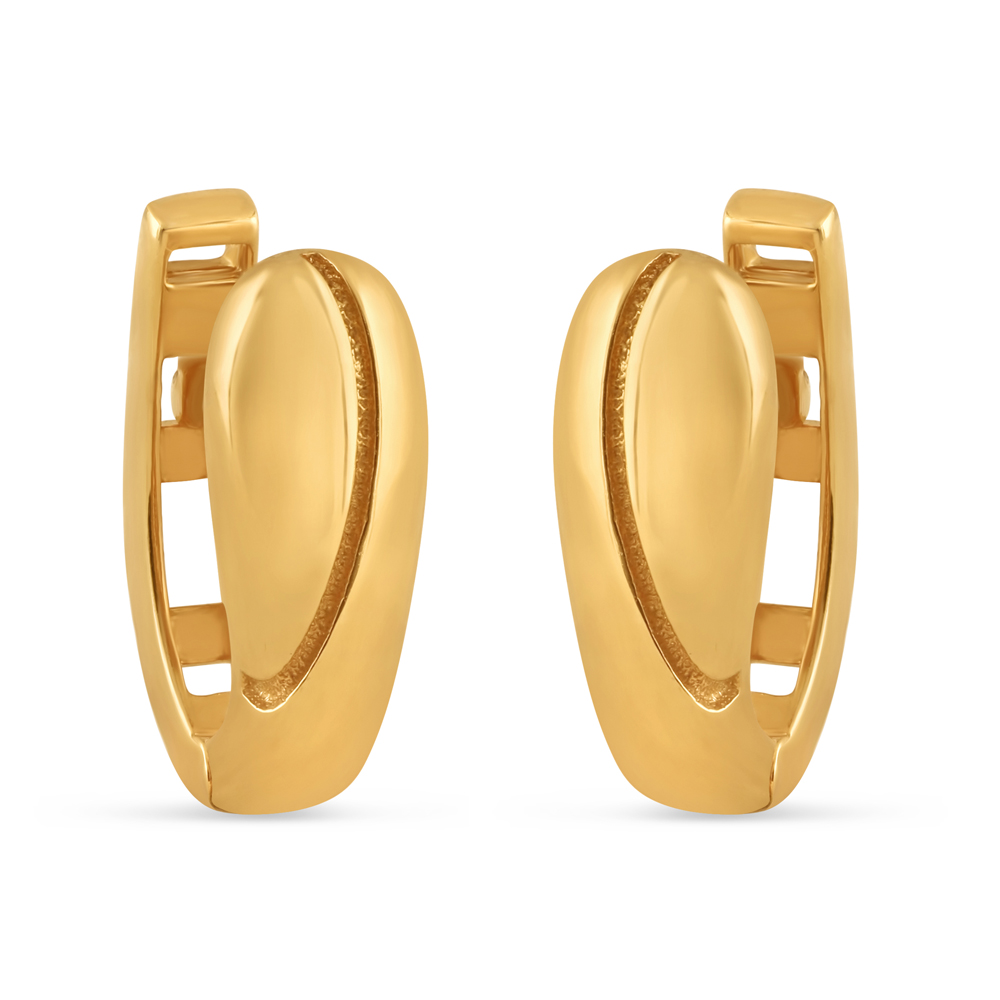 22ct Gold Einfacher Ovaler Ohrring | 11,5 mm