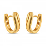 22ct Gold Plain Oval Hoop Earring für Damen | 11,5 mm 22ct Gold Plain Oval Hoop Earring für Damen | 11,5 mm