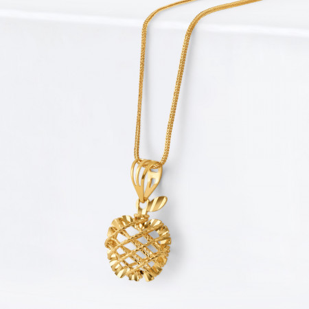 22ct Gold Apple Shape Jali Pendant | Glow collection 22ct Gold Apple Shape Jali Pendant | Glow collection