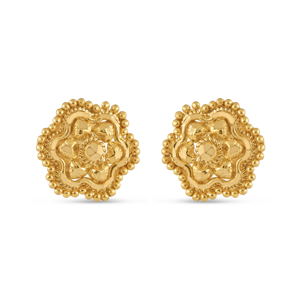 22ct Gold Floral Stud | Jali Collections 22ct Gold Floral Stud | Jali Collections