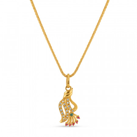 22ct Gold Blossom Pendant For Ladies