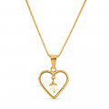 22ct Gold Perlen-Anhänger in Herzform