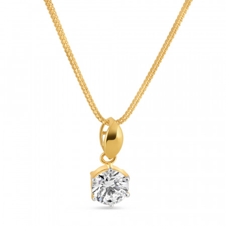 22ct Gold Single CZ Stone Pendant 22ct Gold Single CZ Stone Pendant