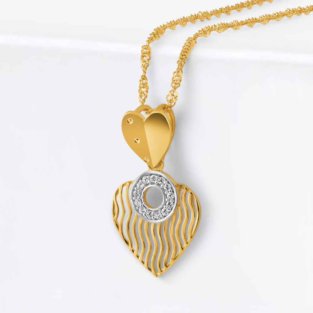 22ct Timeless Classic Gold Heart Pendant For Ladies 22ct Timeless Classic Gold Heart Pendant For Ladies