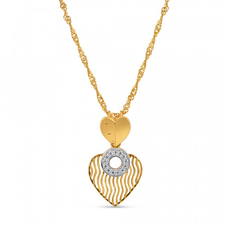 22ct Timeless Classic Gold Heart Pendant For Ladies