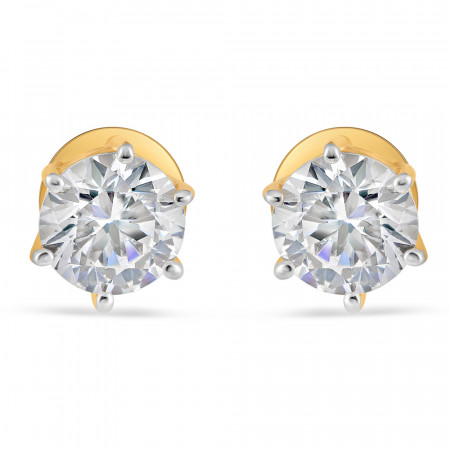 22ct Gold Single CZ Stone Earrings 22ct Gold Single CZ Stone Earrings