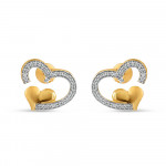 22 Ayar Altın Kalp Şeklinde Saplama Küpe | CZ Taşlı 22 Ayar Altın Kalp Şeklinde Saplama Küpe | CZ Taşlı