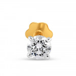 ترصيع الأنف بالذهب الأصفر عيار 18 قيراط 0.12 قيراط ألماس مع برغي ترصيع الأنف بالذهب الأصفر عيار 18 قيراط 0.12 قيراط ألماس مع برغي