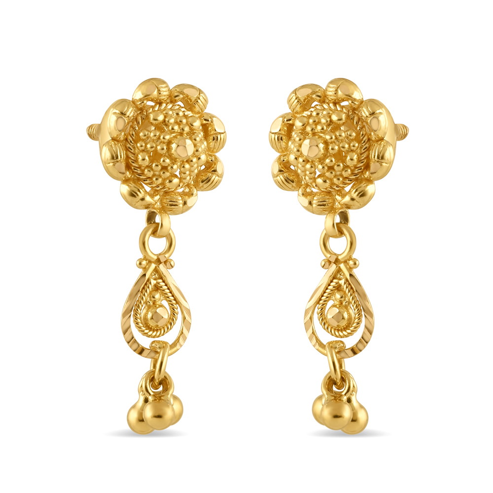 22ct Gold Drop Earring | Jali Collections