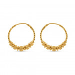 22ct Gold Beaded Bali Earring