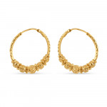 22ct Gold Beaded Bali Earring
