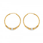 قرط طوق مصمم ذهبي 22 قيراط 22 قيراط