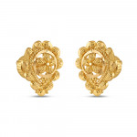 أقراط مرصعة بالذهب عيار 22 قيراط | مجموعات جالي أقراط مرصعة بالذهب عيار 22 قيراط | مجموعات جالي