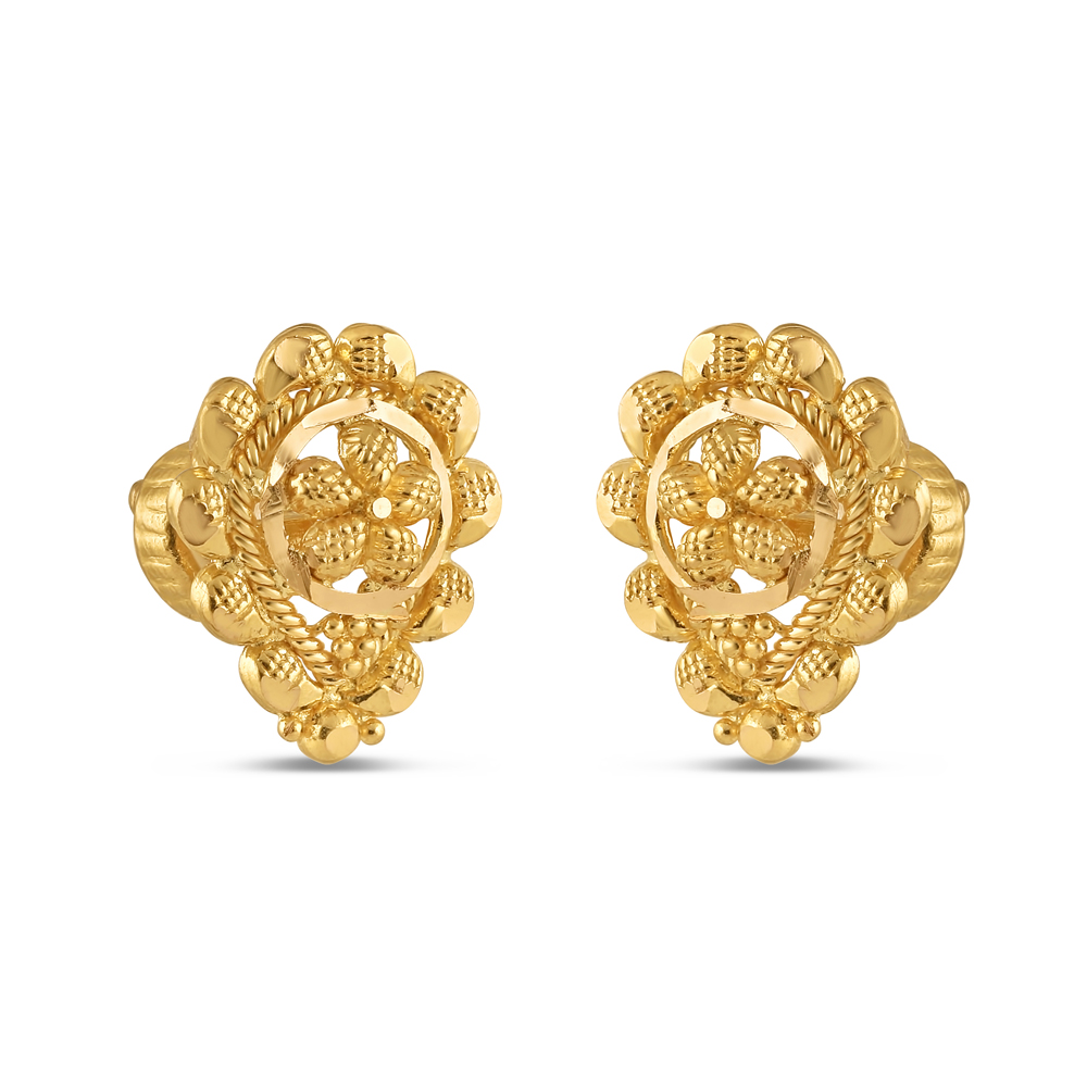 أقراط مرصعة بالذهب عيار 22 قيراط | مجموعات جالي أقراط مرصعة بالذهب عيار 22 قيراط | مجموعات جالي