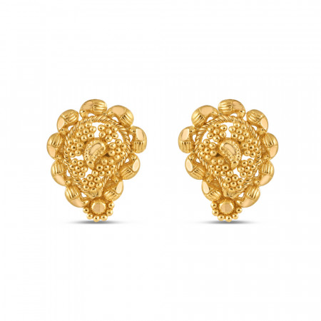 Traditional Keri Design Gold Stud | Jali Collections Traditional Keri Design Gold Stud | Jali Collections