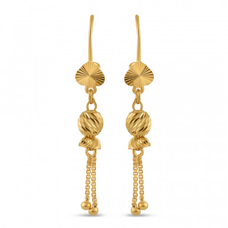 Fancy vDrop Earrings in 22ct Gold Fancy vDrop Earrings in 22ct Gold