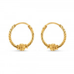 Ausgefallener Bali-Ohrring mit Diamantschliff