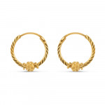 Ausgefallener Bali-Ohrring mit Diamantschliff