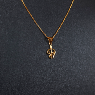 Gold Tamil Om Pendant Gold Tamil Om Pendant