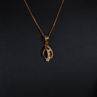 22ct Timeless Classic Gold CZ Pendant For Ladies 22ct Timeless Classic Gold CZ Pendant For Ladies