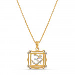 قلادة OM ذهبية بلمسة نهائية من الروديوم