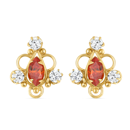 22ct Gold Single CZ Stud For Ladies 22ct Gold Single CZ Stud For Ladies