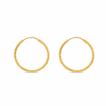 حلق دائرية ذهبي عيار 22 قيراط للسيدات حلق دائرية ذهبي عيار 22 قيراط للسيدات