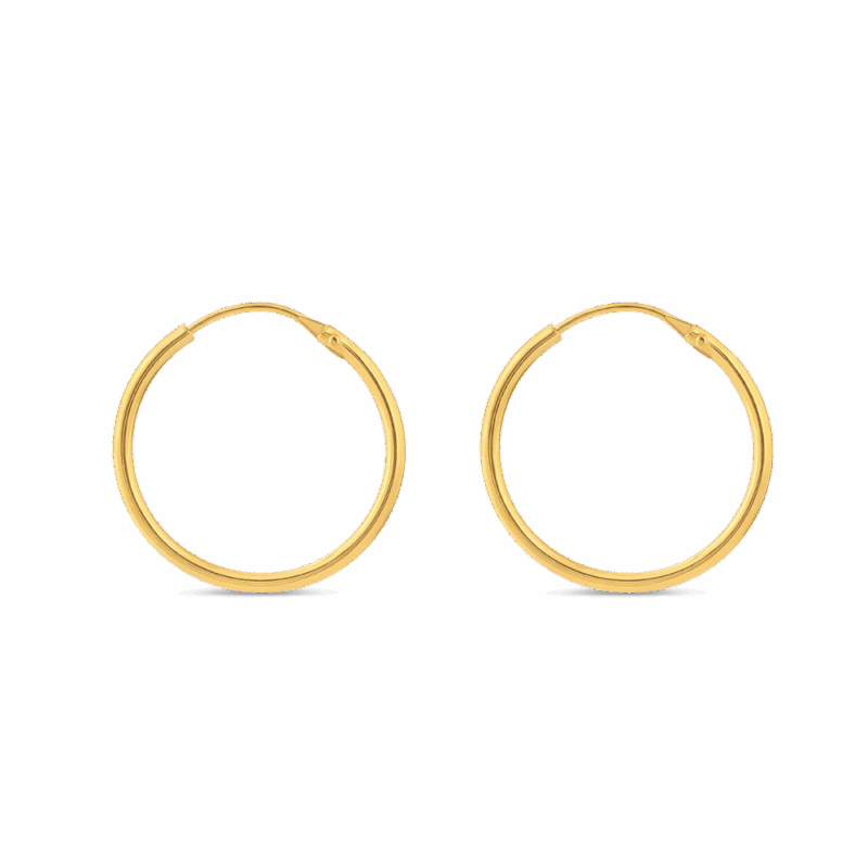 حلق دائرية ذهبي عيار 22 قيراط للسيدات حلق دائرية ذهبي عيار 22 قيراط للسيدات