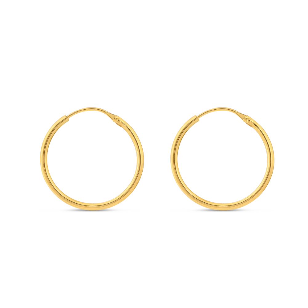 حلق دائرية ذهبي عيار 22 قيراط للسيدات حلق دائرية ذهبي عيار 22 قيراط للسيدات