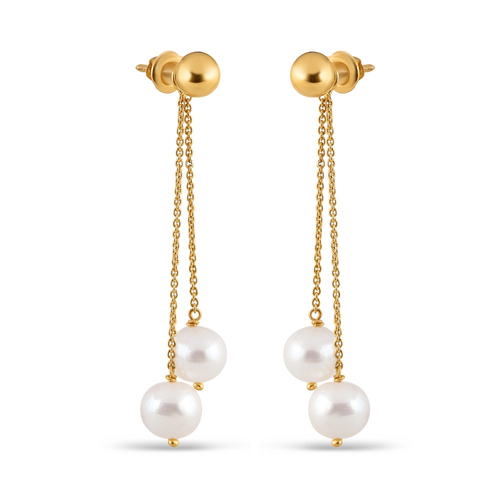 22ct Gold Perlenohrring