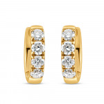 18 Ayar Sarı Altın Pırlanta Huggie Hoops 18 Ayar Sarı Altın Pırlanta Huggie Hoops