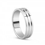 Platin Kadın Alyans Yüzük | N Beden | 5 mm