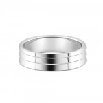 Platin Kadın Alyans Yüzük | N Beden | 5 mm