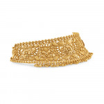 22ct Gold Braut Halskette | Antike Matte Finish | Rosetten Kollektion