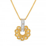 قلادة من الذهب عيار 22 قيراط بتصميم دائري على شكل زهرة | أحجار تشيكرز قلادة من الذهب عيار 22 قيراط بتصميم دائري على شكل زهرة | أحجار تشيكرز