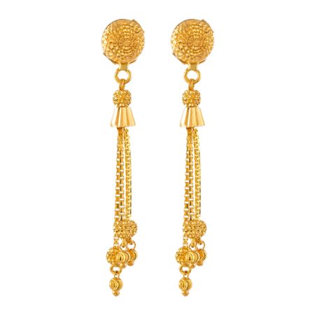 22ct Gold Ball Drop Earrings | 1.5 inches 22ct Gold Ball Drop Earrings | 1.5 inches
