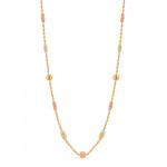 22 Ayar Altın Süslü Boncuk Mala | 24 İnç | Pembe Altın, Rodyum Kaplama 22 Ayar Altın Süslü Boncuk Mala | 24 İnç | Pembe Altın, Rodyum Kaplama