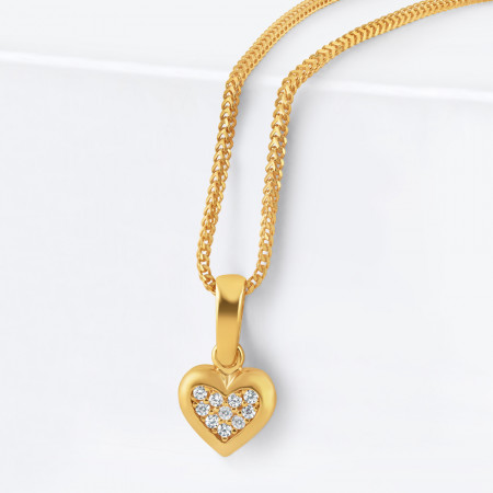 22ct Gold Fancy Ladies CZ Stone Heart Pendant 22ct Gold Fancy Ladies CZ Stone Heart Pendant