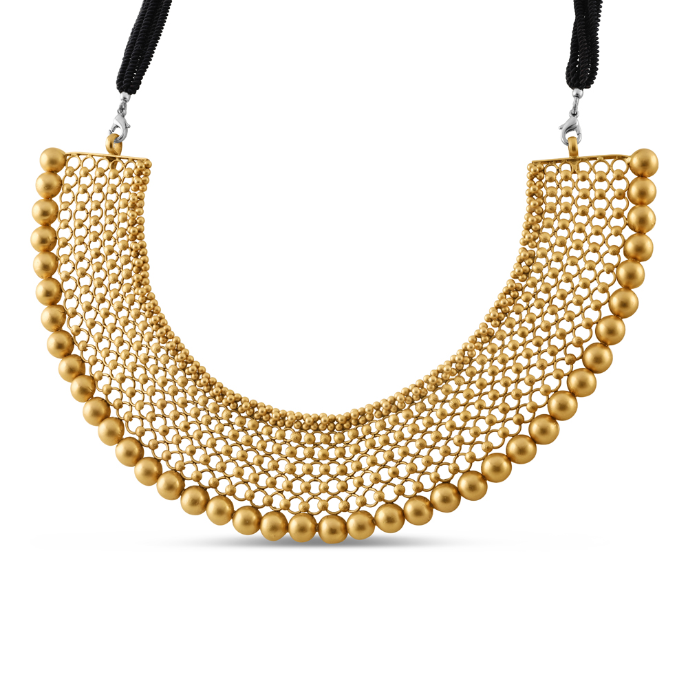 22ct Gold Choker Halskette | Antik Matte Finsih
