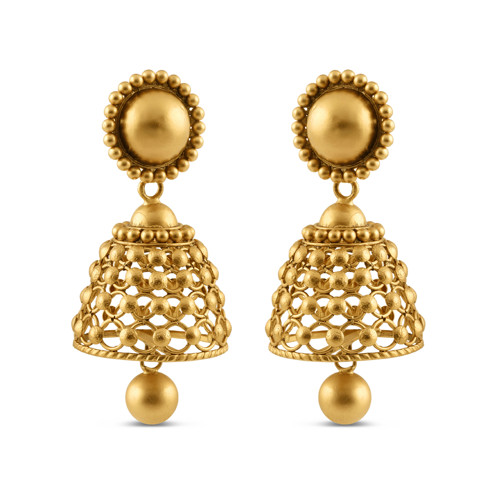 22 Ayar Altın Antik Jhumkha Küpe 22 Ayar Altın Antik Jhumkha Küpe