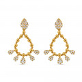 22ct Gold Polki Stone Earring | 24 mm